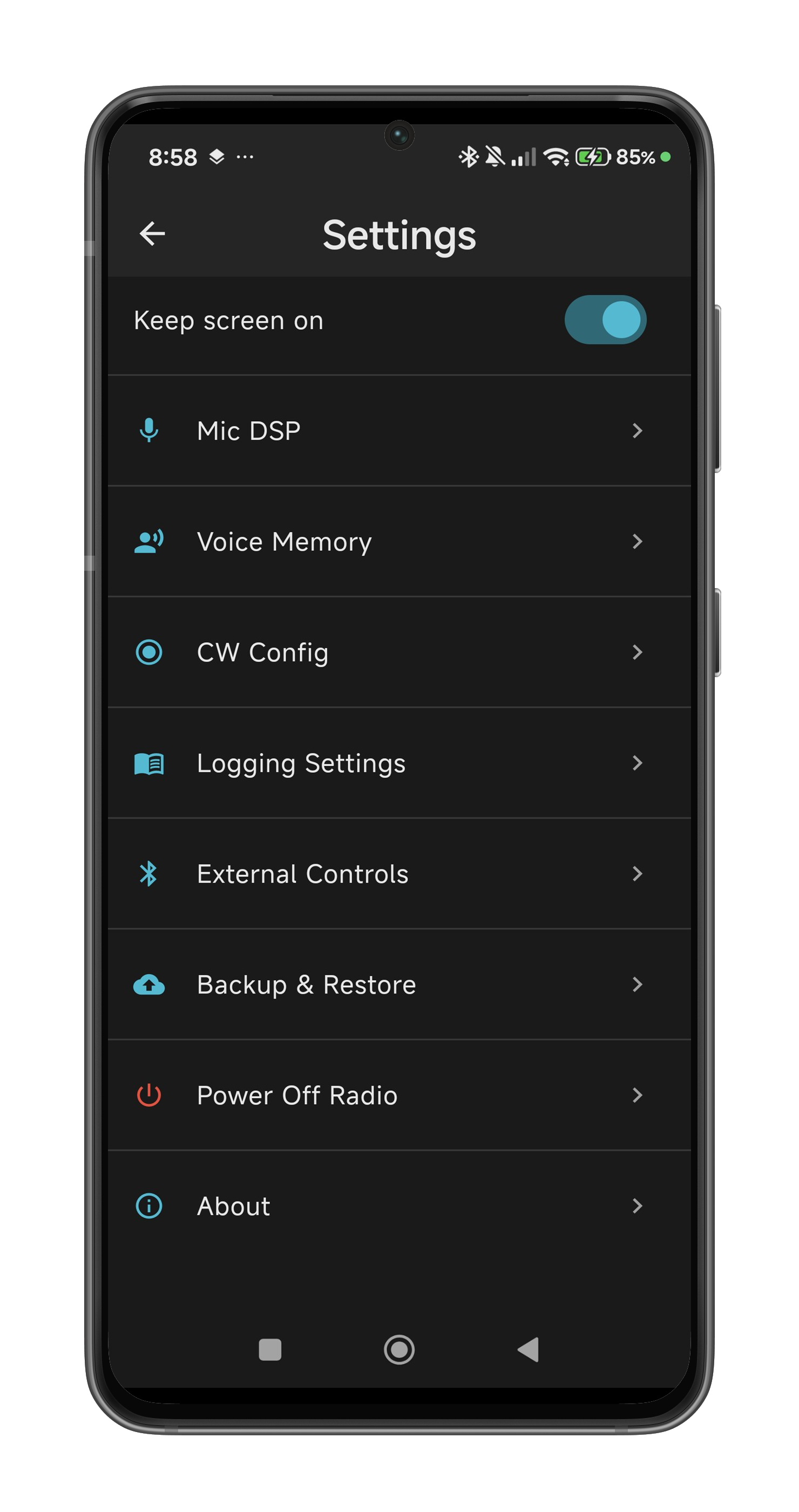 HamMixer Mobile - Settings