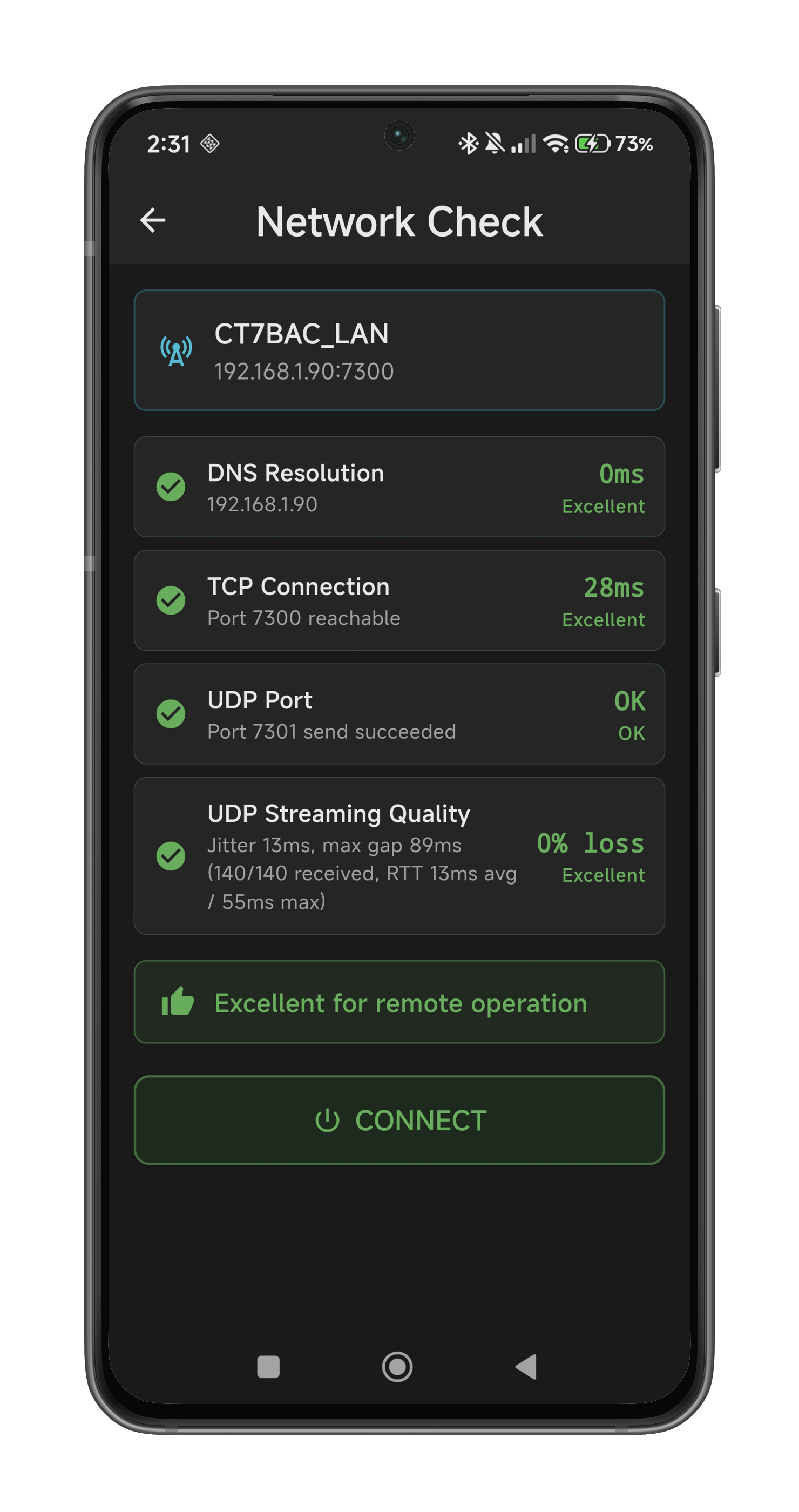 HamMixer Mobile - Network Check